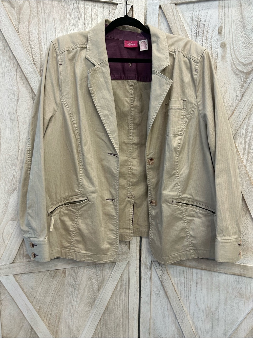 Pappagallo Light Beige Casual Blazer